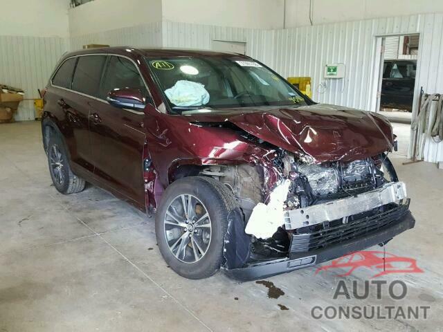 TOYOTA HIGHLANDER 2018 - 5TDZZRFH4JS242562