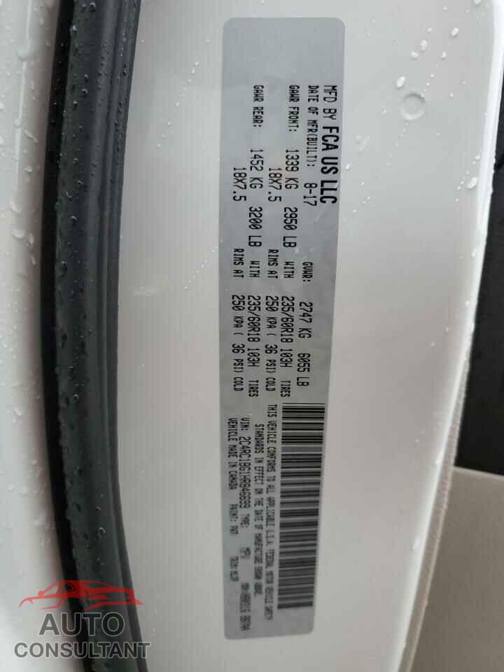 CHRYSLER PACIFICA 2017 - 2C4RC1BG1HR846699