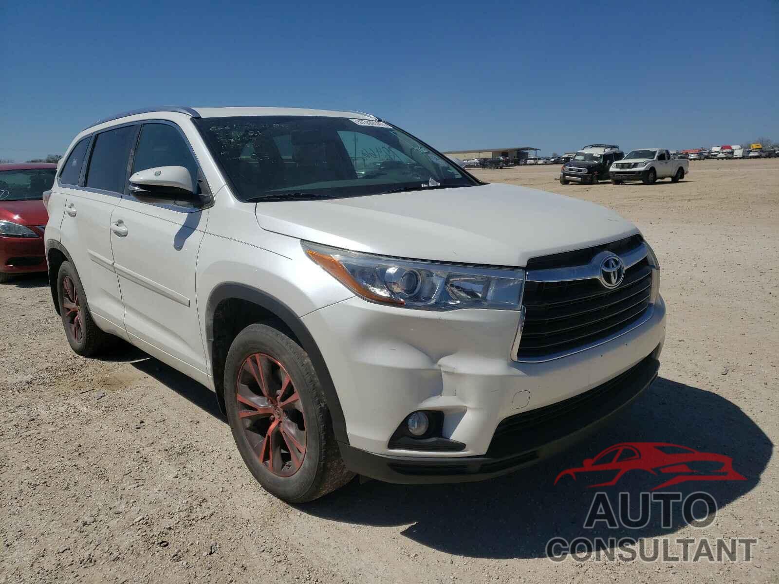 TOYOTA HIGHLANDER 2016 - 5TDKKRFH1GS143695