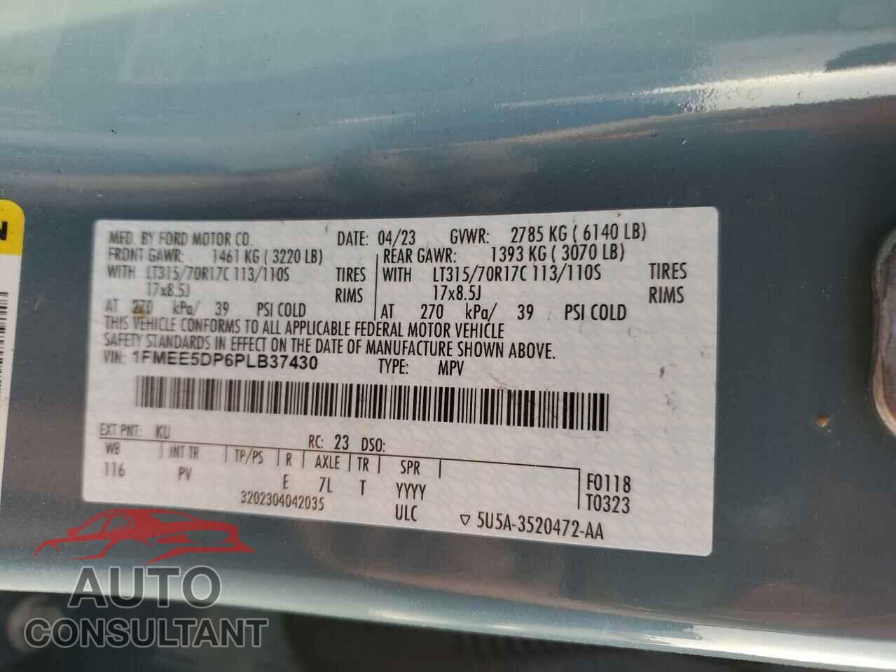 FORD BRONCO 2023 - 1FMEE5DP6PLB37430