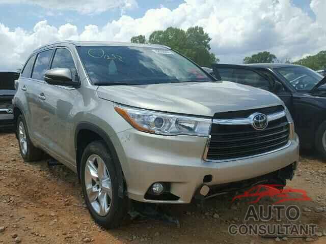 TOYOTA HIGHLANDER 2015 - 5TDDKRFHXFS080958