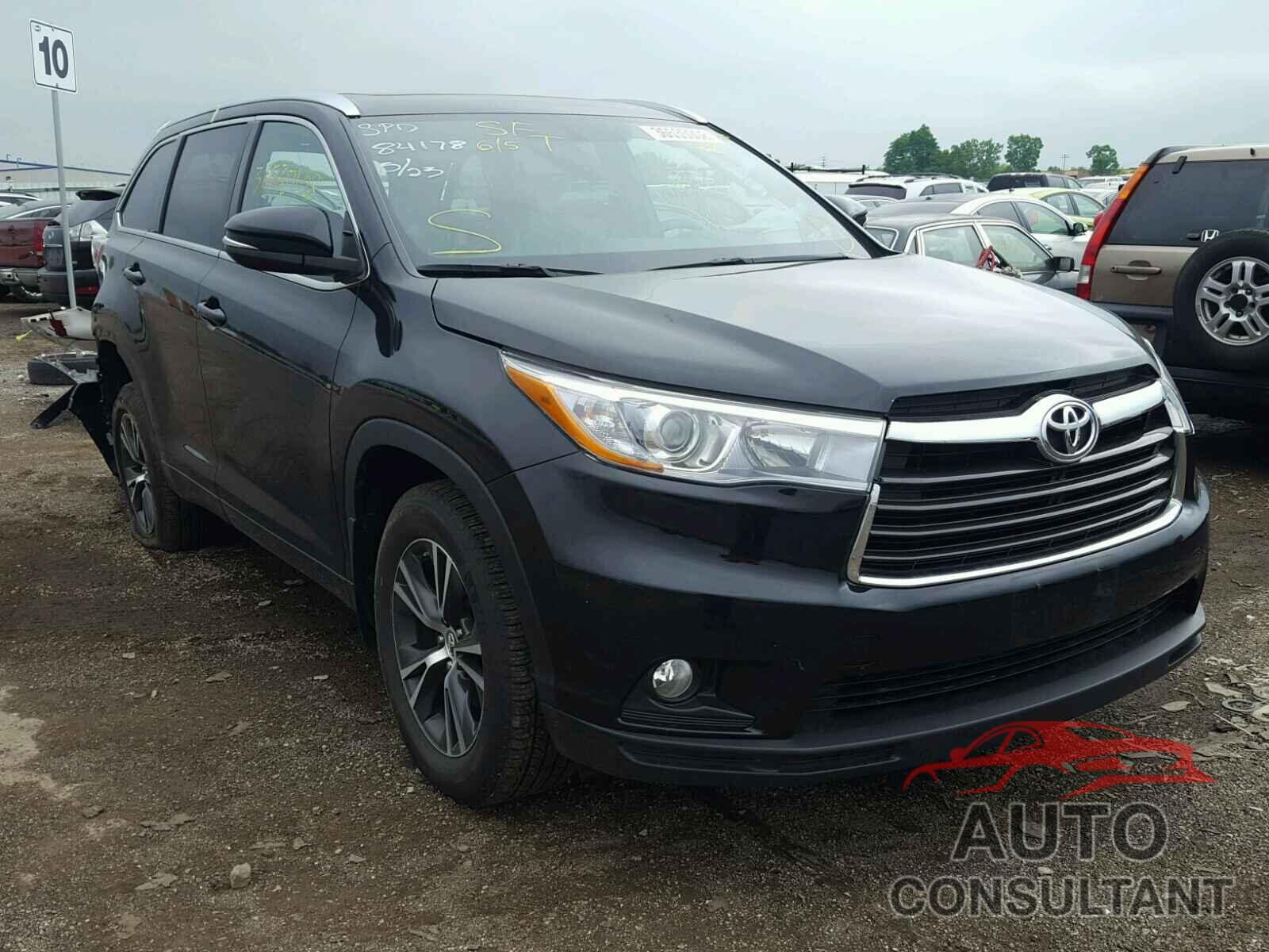 TOYOTA HIGHLANDER 2016 - 5TDJKRFH3GS320131