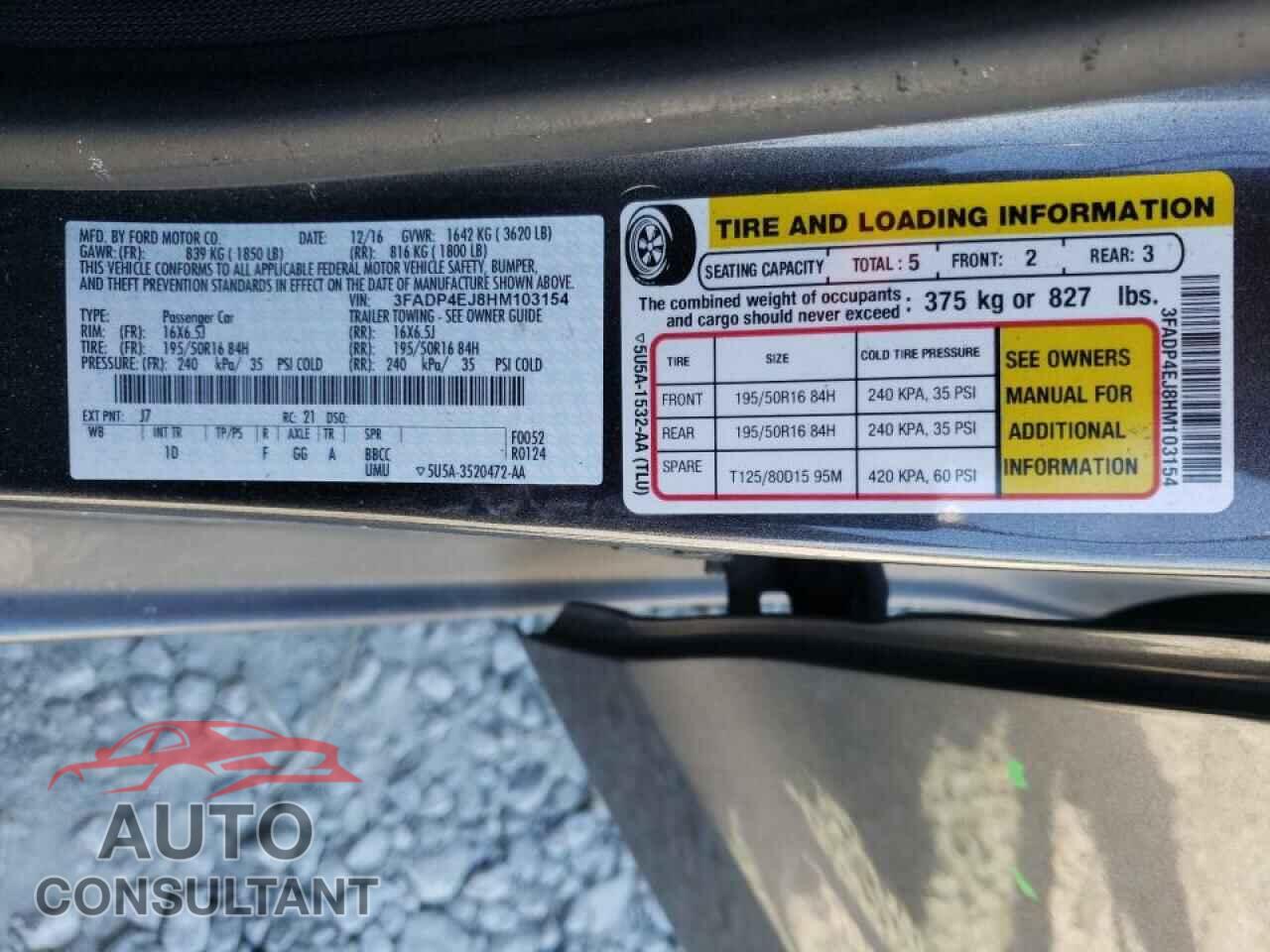 FORD FIESTA 2017 - 3FADP4EJ8HM103154