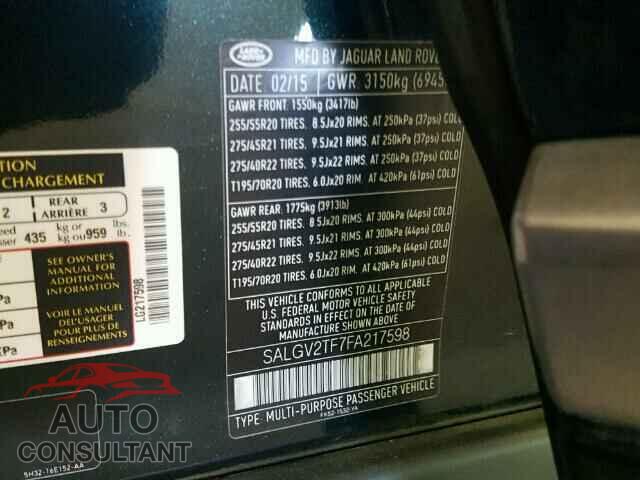 LAND ROVER RANGEROVER 2015 - SALGV2TF7FA217598