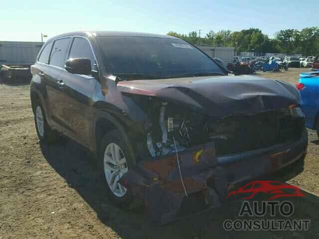 TOYOTA HIGHLANDER 2016 - 5TDZKRFH3GS134818