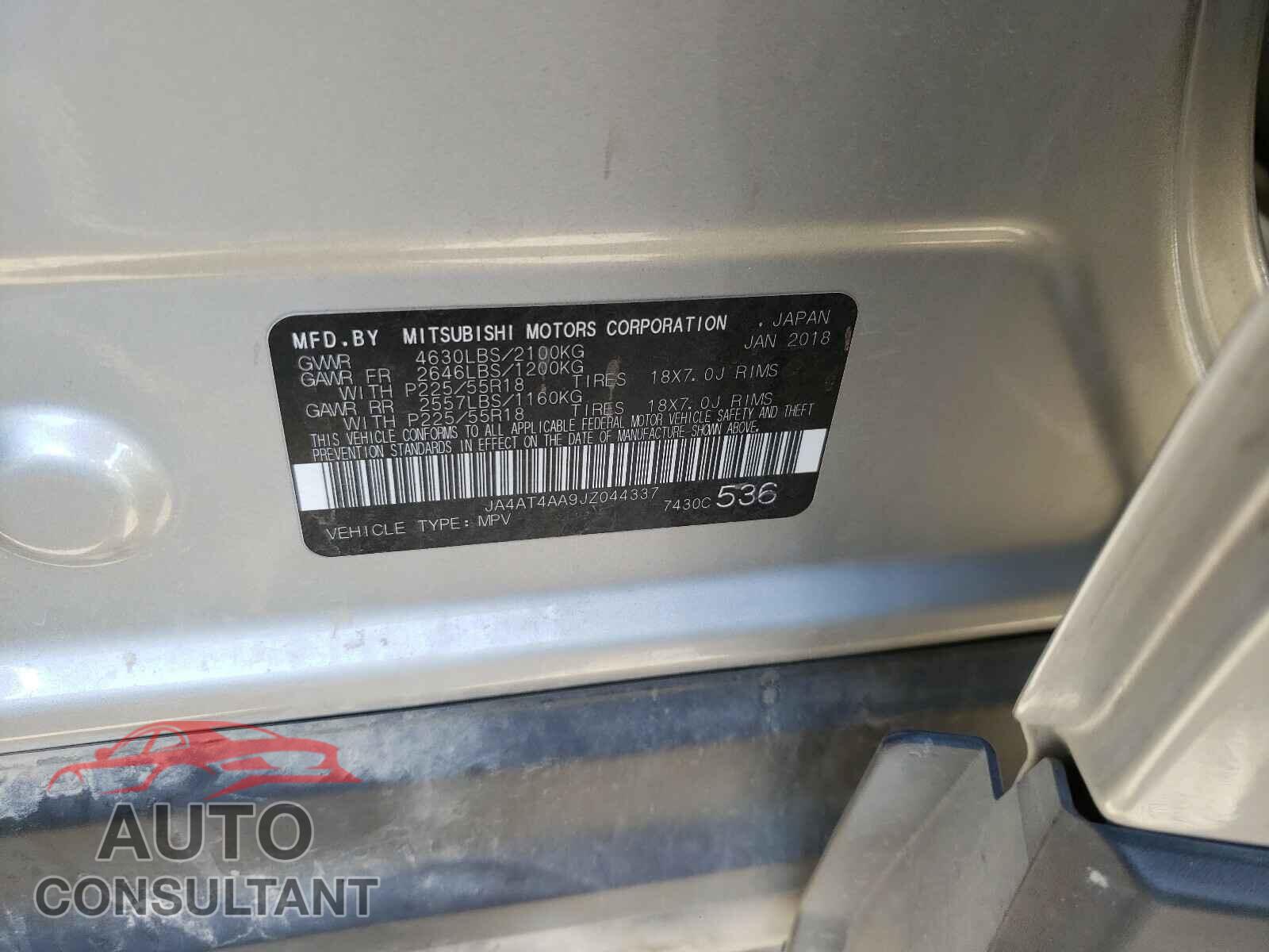 MITSUBISHI ECLIPSE 2018 - JA4AT4AA9JZ044337