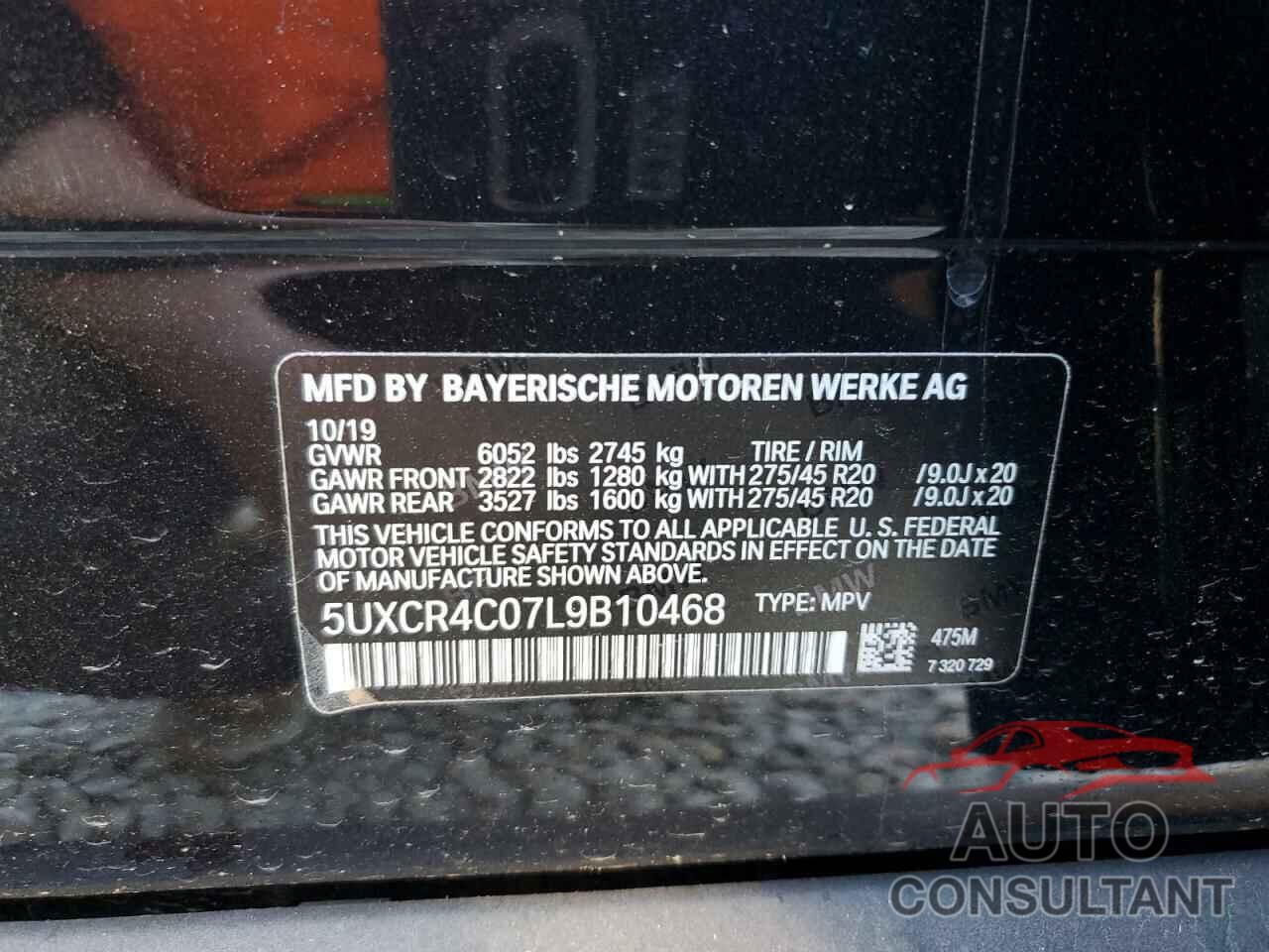 BMW X5 2020 - 5UXCR4C07L9B10468