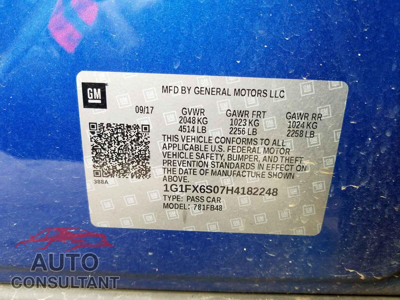 CHEVROLET BOLT 2017 - 1G1FX6S07H4182248