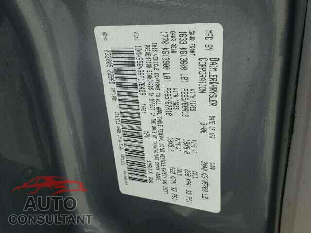 DODGE DURANGO 2006 - 4T1G11AK9MU429794