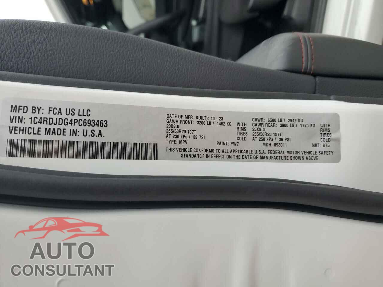 DODGE DURANGO 2023 - 1C4RDJDG4PC693463