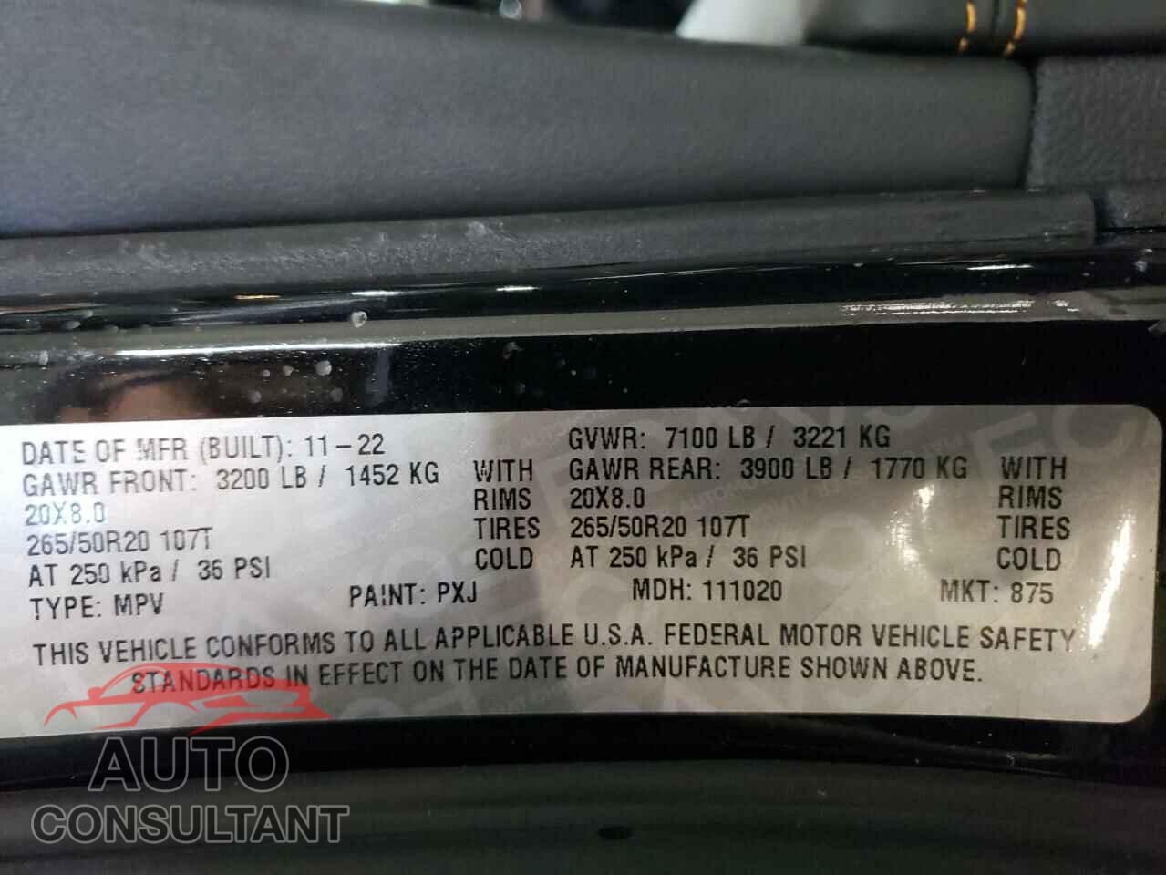 DODGE DURANGO 2022 - 1C4SDJCT5NC228221