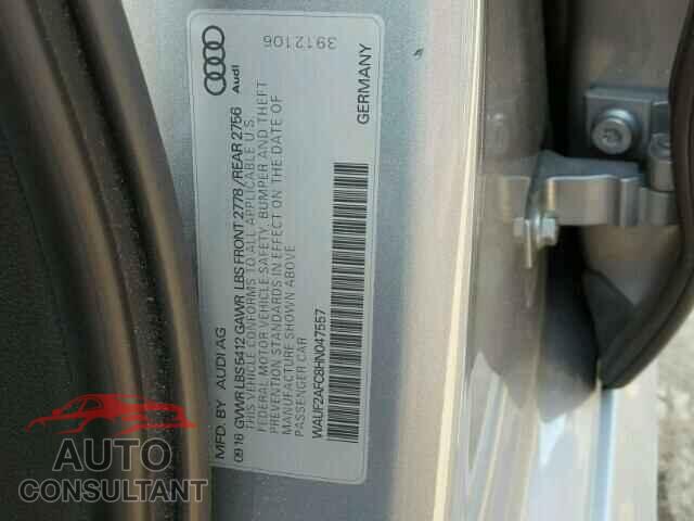 AUDI A6 2017 - WAUF2AFC8HN047557