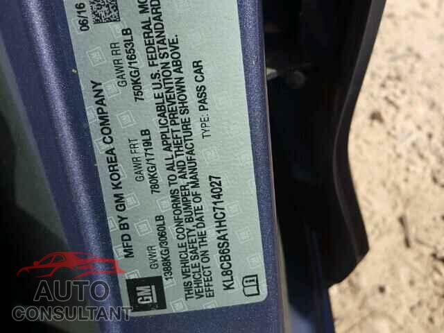 CHEVROLET SPARK 2017 - KL8CB6SA1HC714027