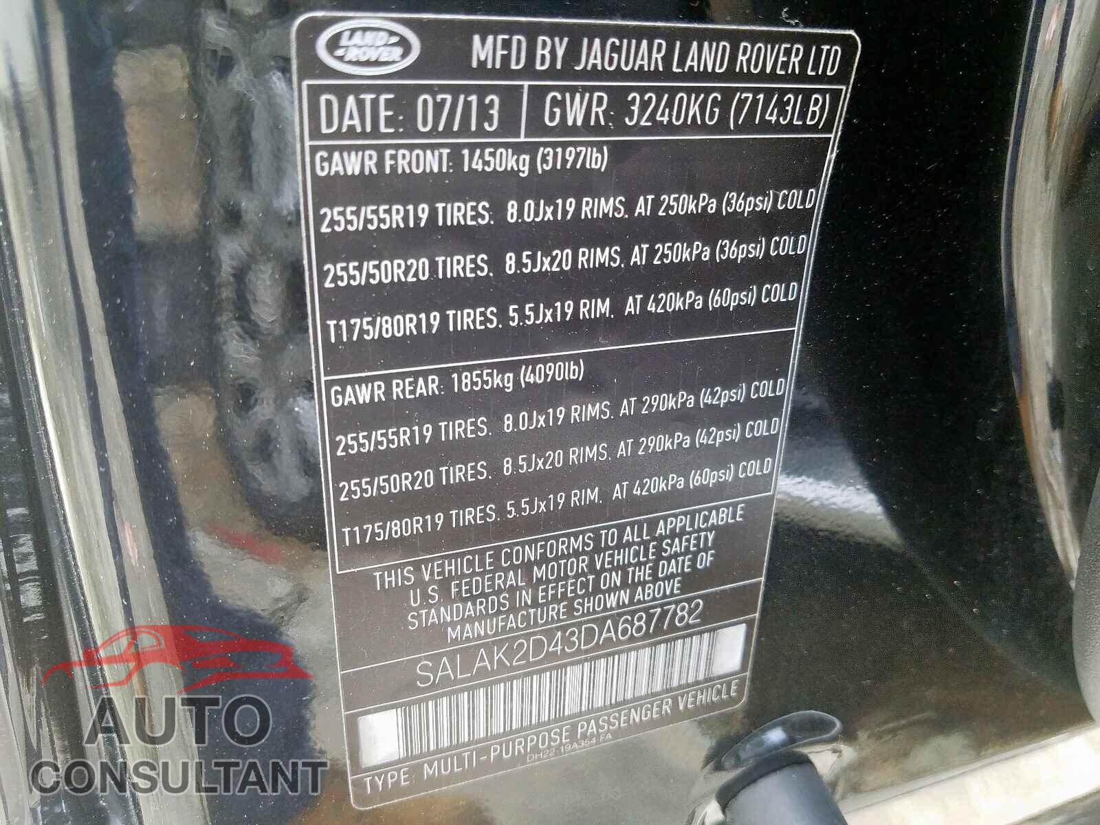 LAND ROVER LR4 2013 - 1N4BL4DV0NN336938
