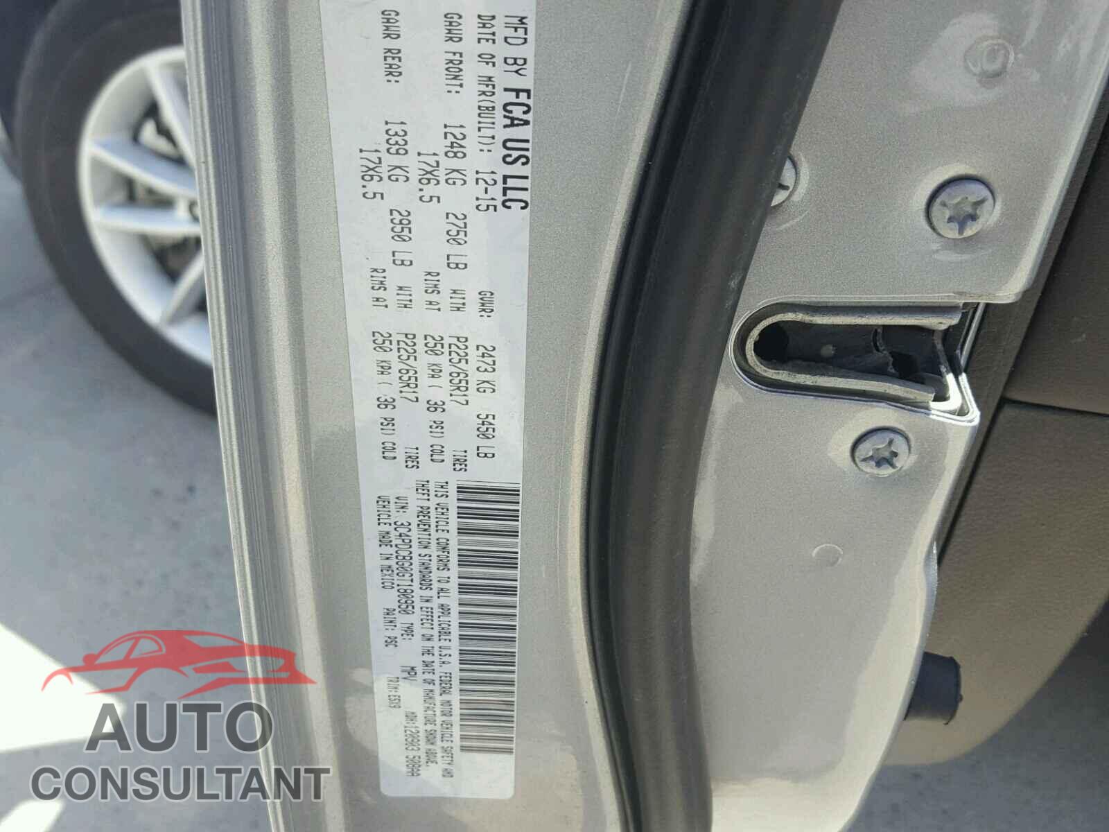 DODGE JOURNEY 2016 - 3C4PDCBG0GT180950