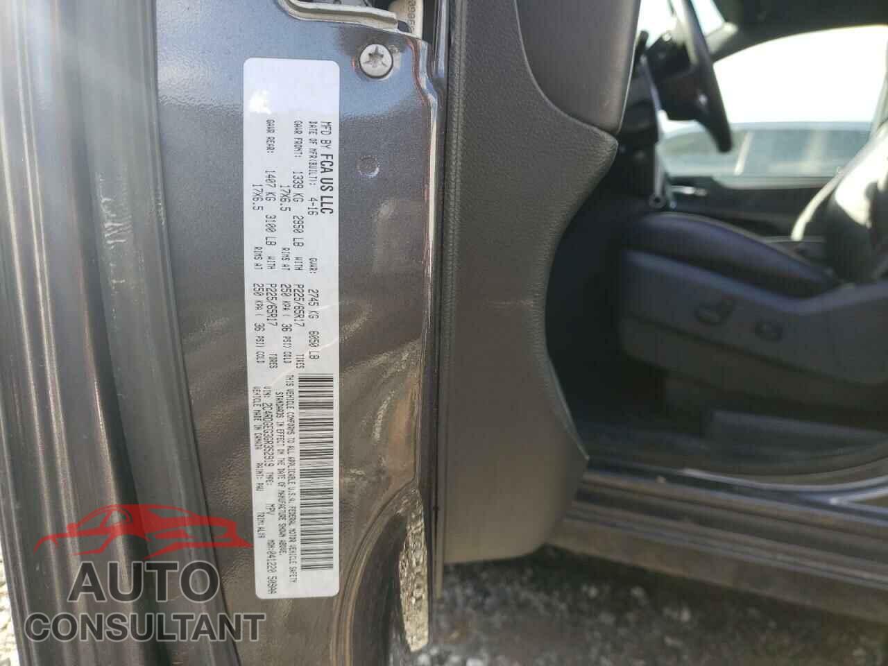 DODGE CARAVAN 2016 - 2C4RDGEG3GR352919