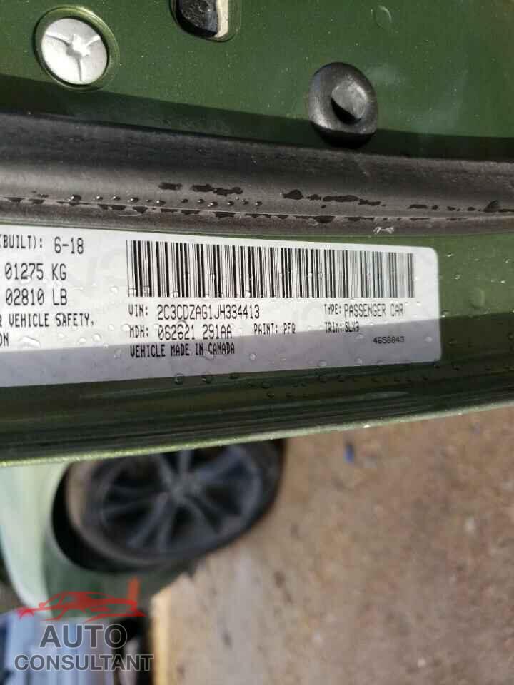 DODGE CHALLENGER 2018 - 2C3CDZAG1JH334413