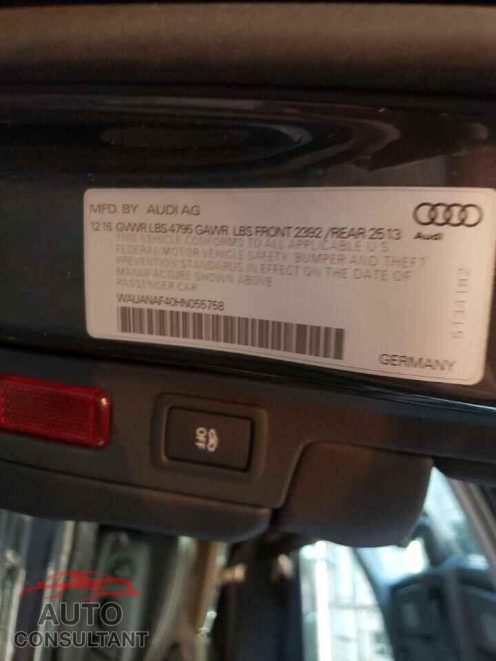 AUDI A4 2017 - WAUANAF40HN055758