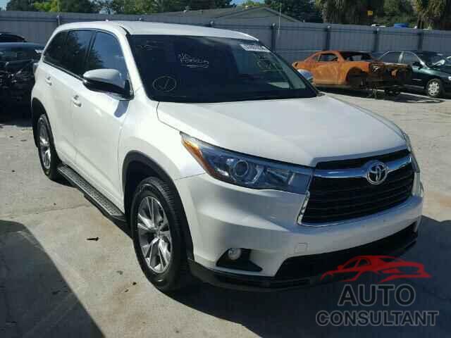 TOYOTA HIGHLANDER 2015 - 5TDZKRFHXFS049926