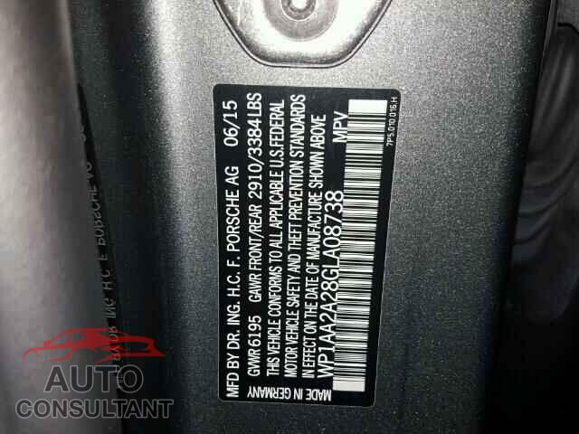 PORSCHE CAYENNE 2016 - WP1AA2A28GLA08738