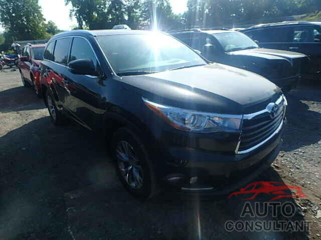 TOYOTA HIGHLANDER 2015 - 5TDJKRFH9FS084826