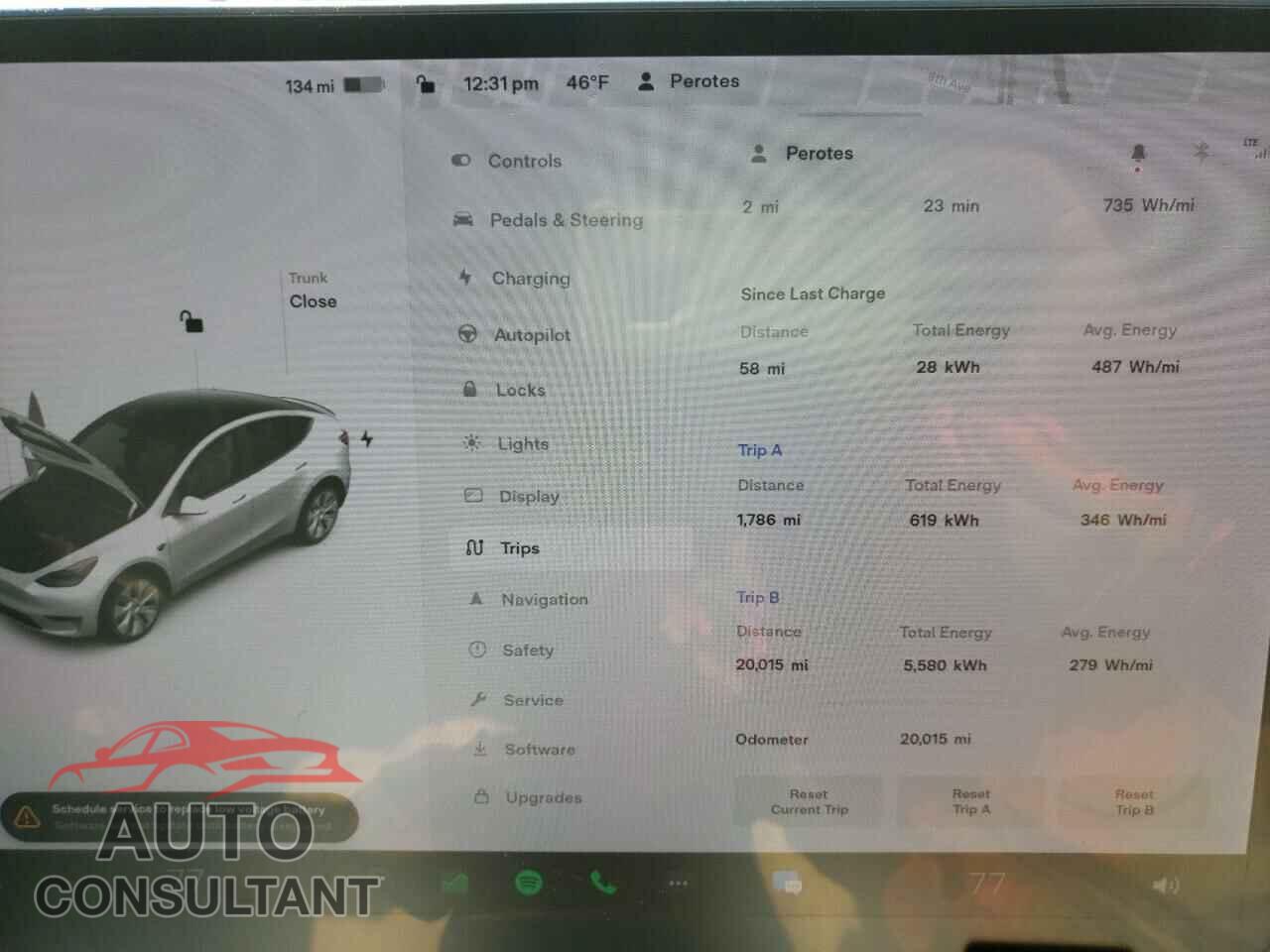 TESLA MODEL Y 2020 - 5YJYGDEFXLF017610