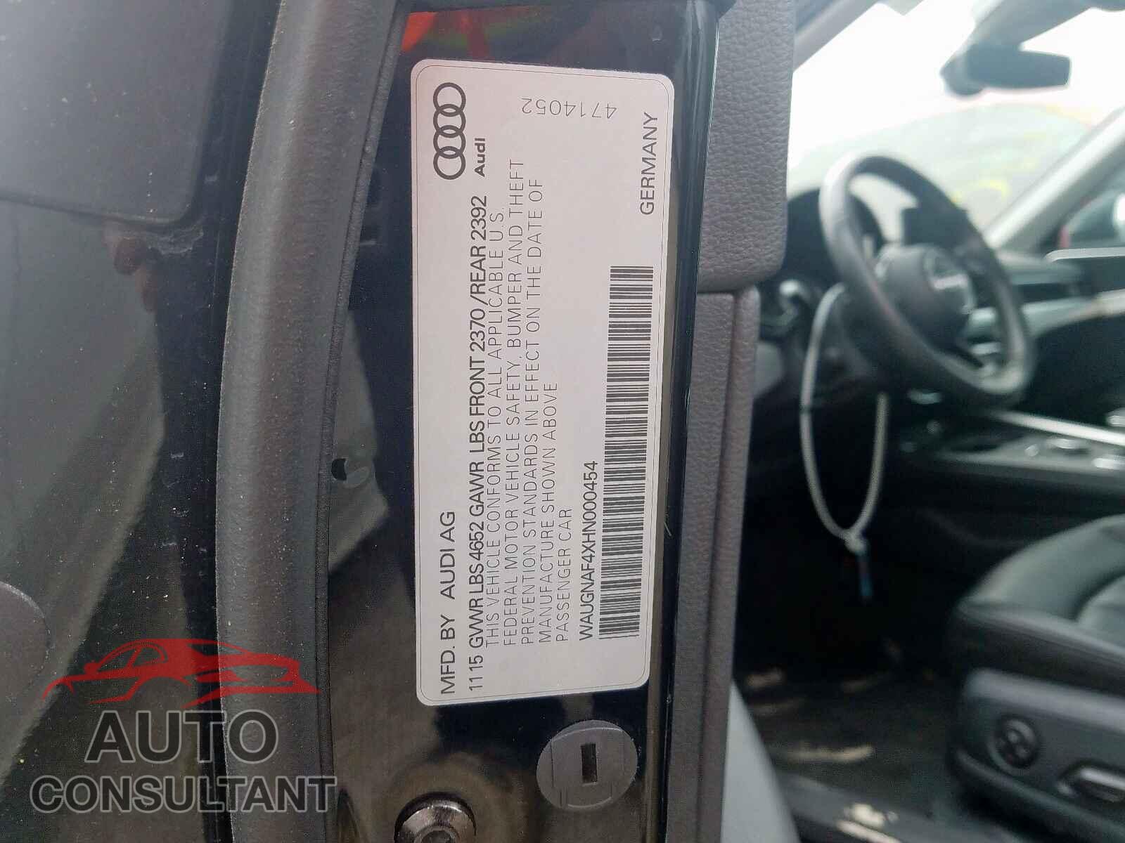 AUDI A4 2017 - 3N1CN8EVXML856015