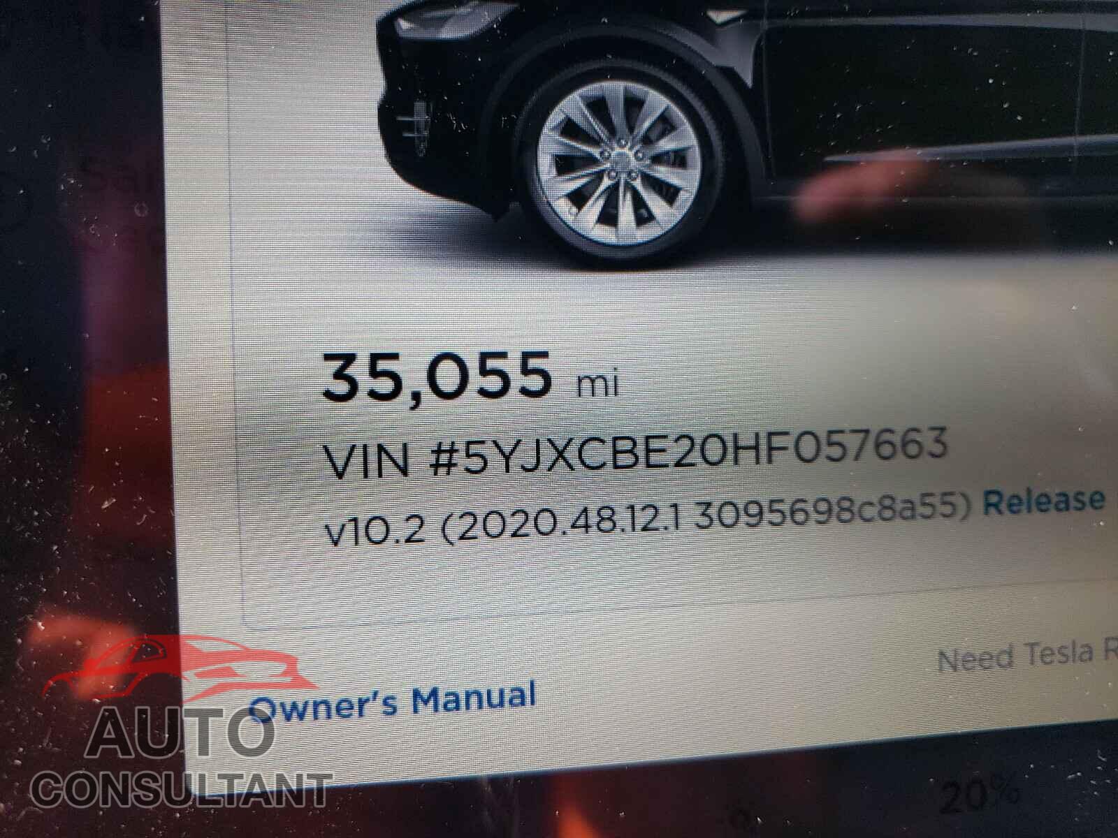 TESLA MODEL X 2017 - 5YJXCBE20HF057663