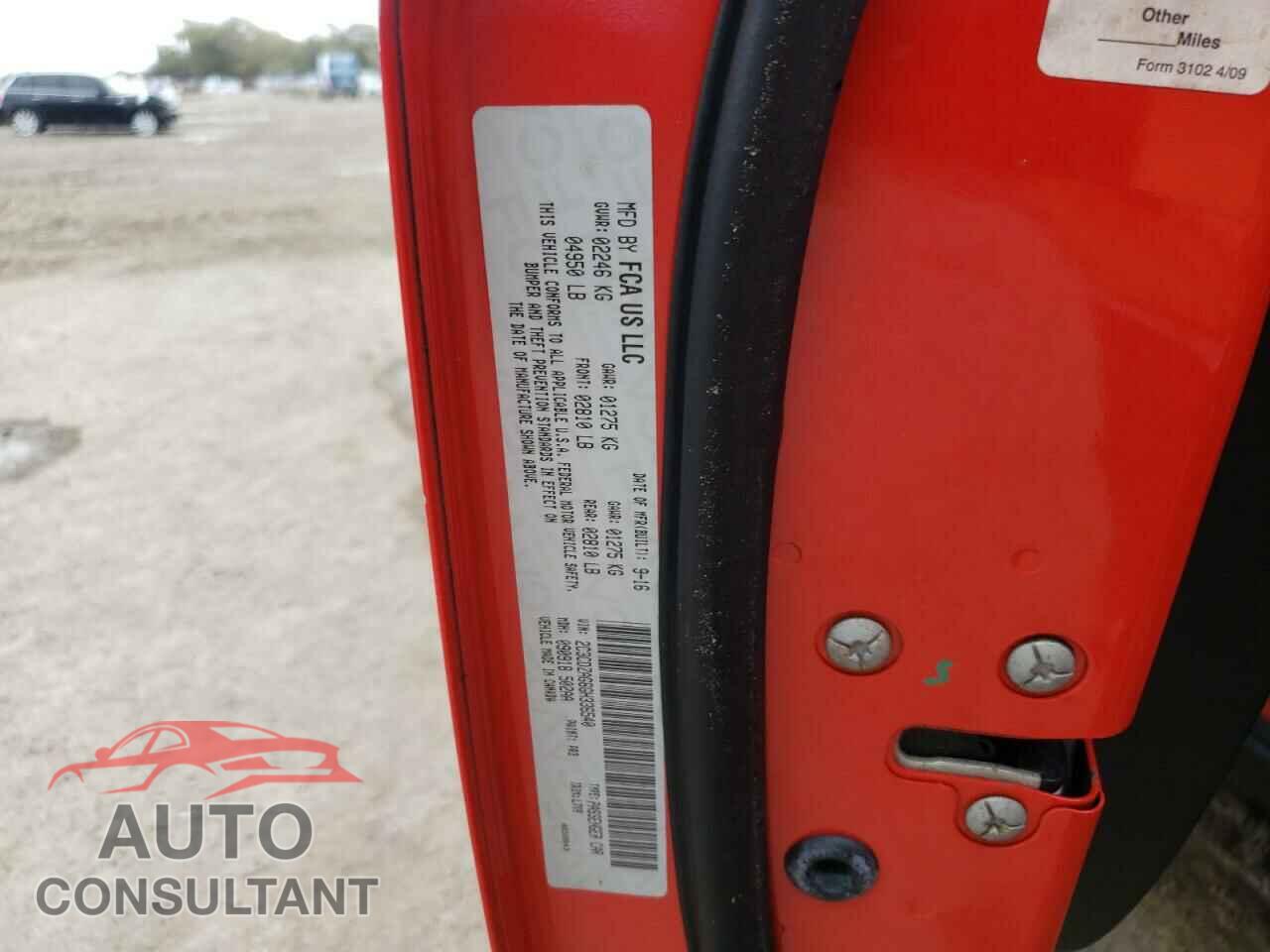 DODGE CHALLENGER 2016 - 2C3CDZAG6GH336540