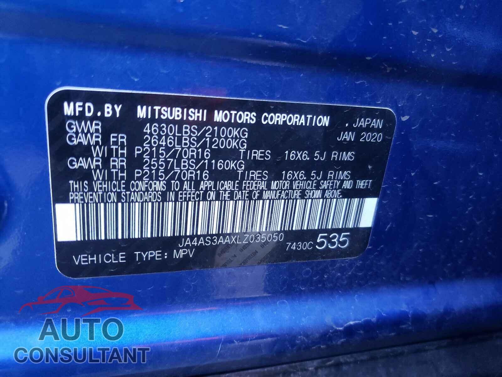 MITSUBISHI ECLIPSE 2020 - JA4AS3AAXLZ035050