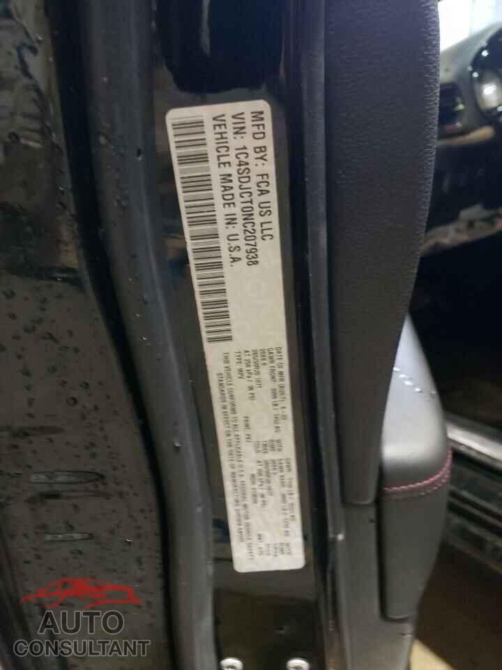 DODGE DURANGO 2022 - 1C4SDJCT0NC207938