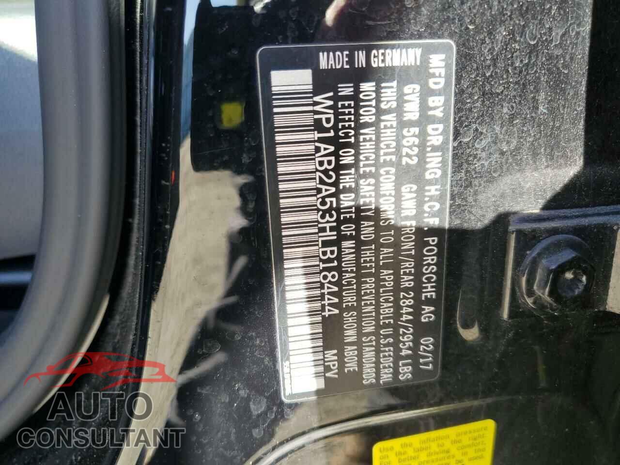 PORSCHE MACAN 2017 - WP1AB2A53HLB18444