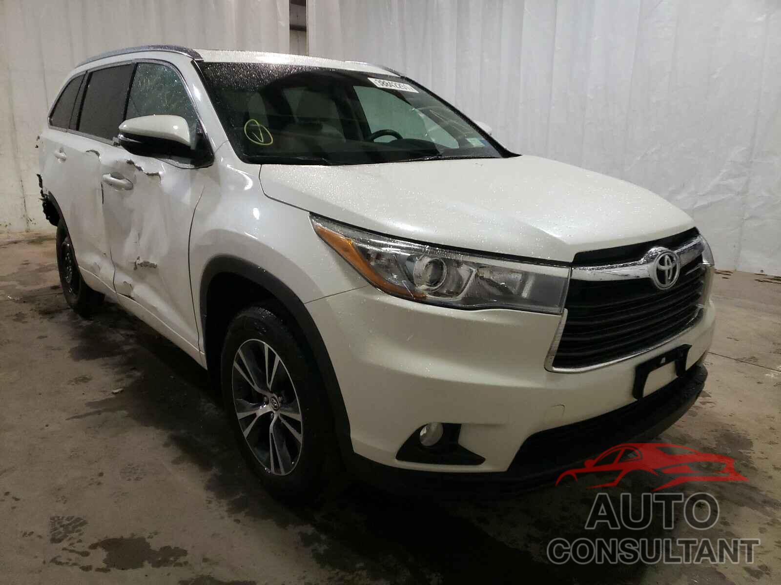 TOYOTA HIGHLANDER 2016 - 5TDJKRFH6GS239950