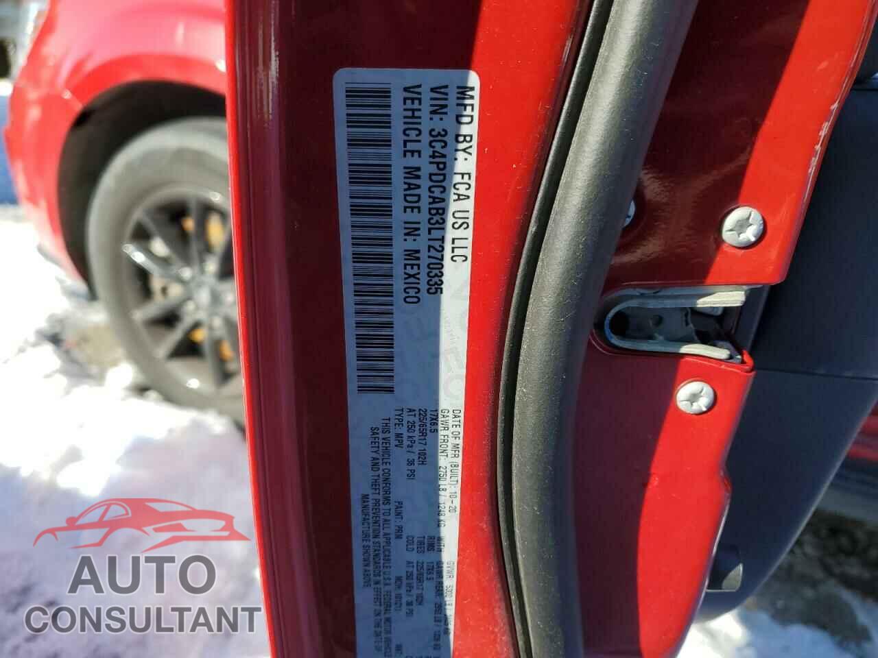 DODGE JOURNEY 2020 - 3C4PDCAB3LT270335