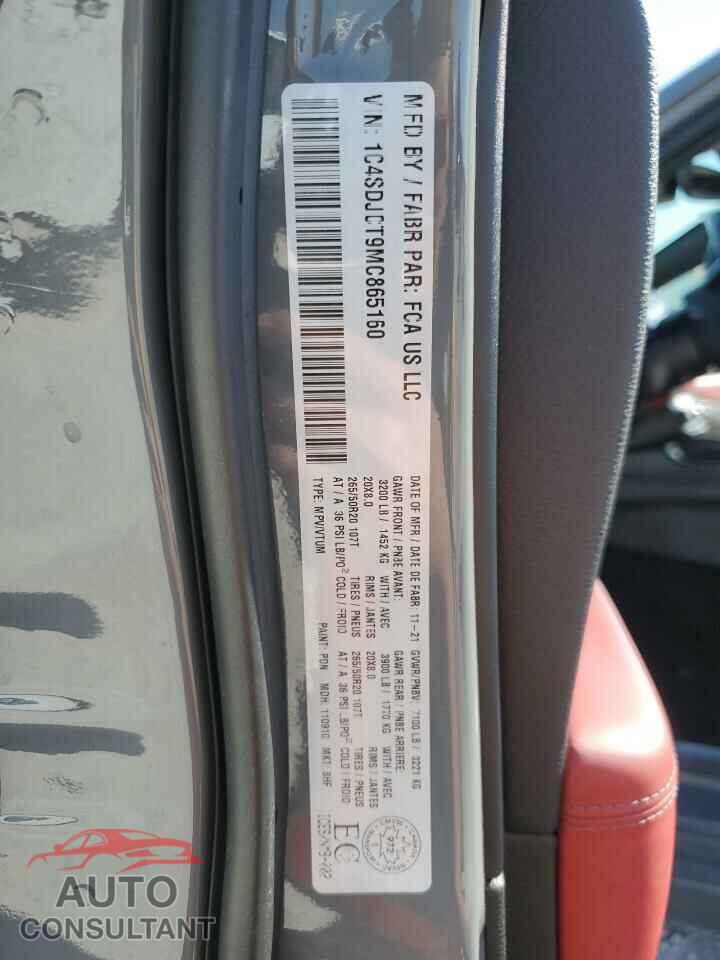 DODGE DURANGO 2021 - 1C4SDJCT9MC865160
