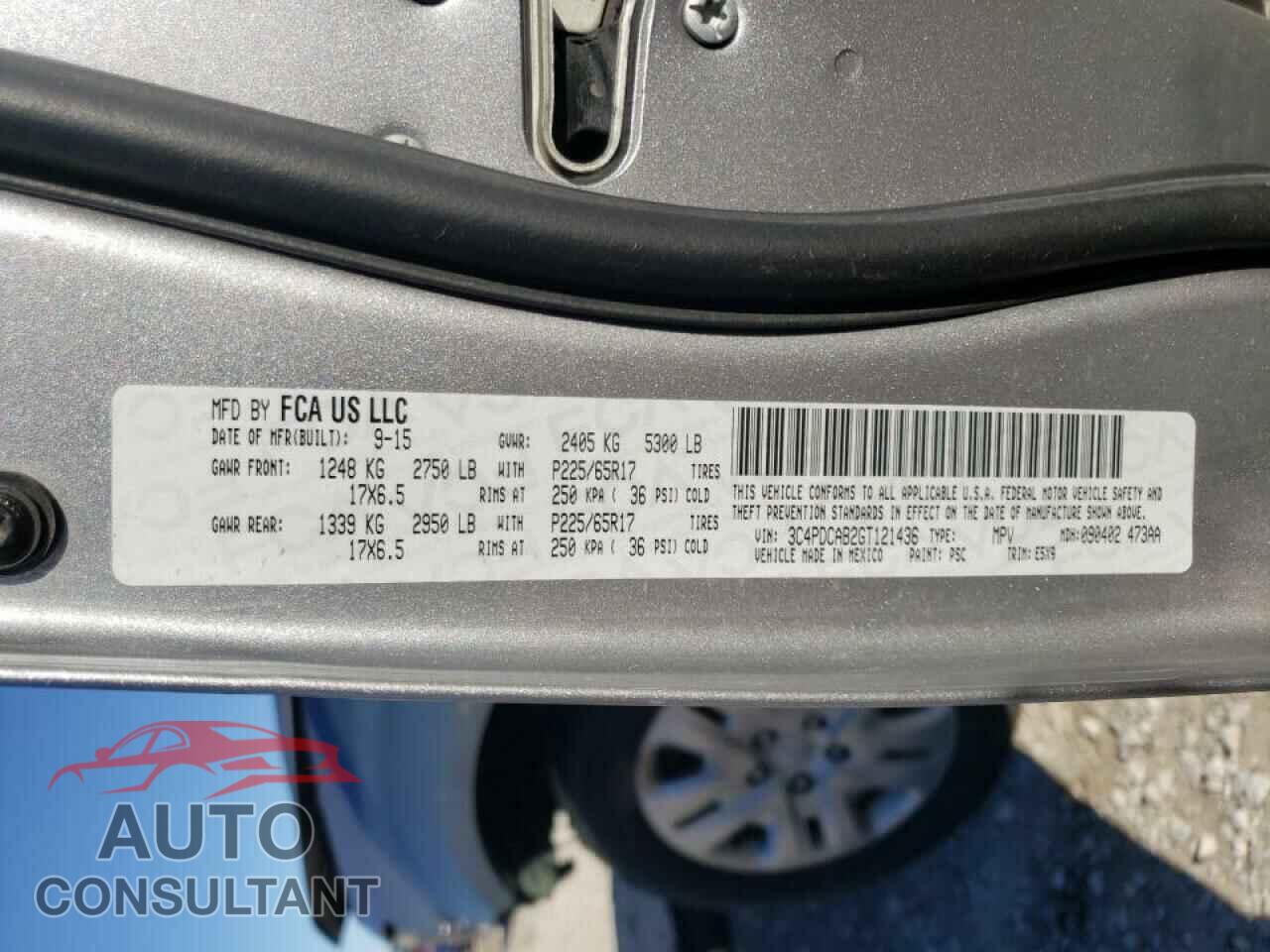 DODGE JOURNEY 2016 - 3C4PDCAB2GT121436