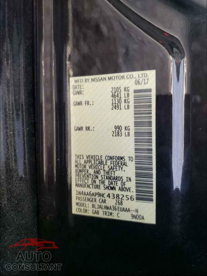 NISSAN MAXIMA 2017 - 1N4AA6AP9HC438256