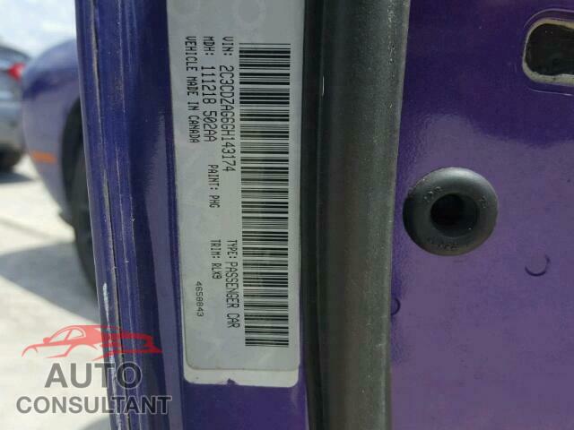DODGE CHALLENGER 2016 - 2C3CDZAG6GH143174