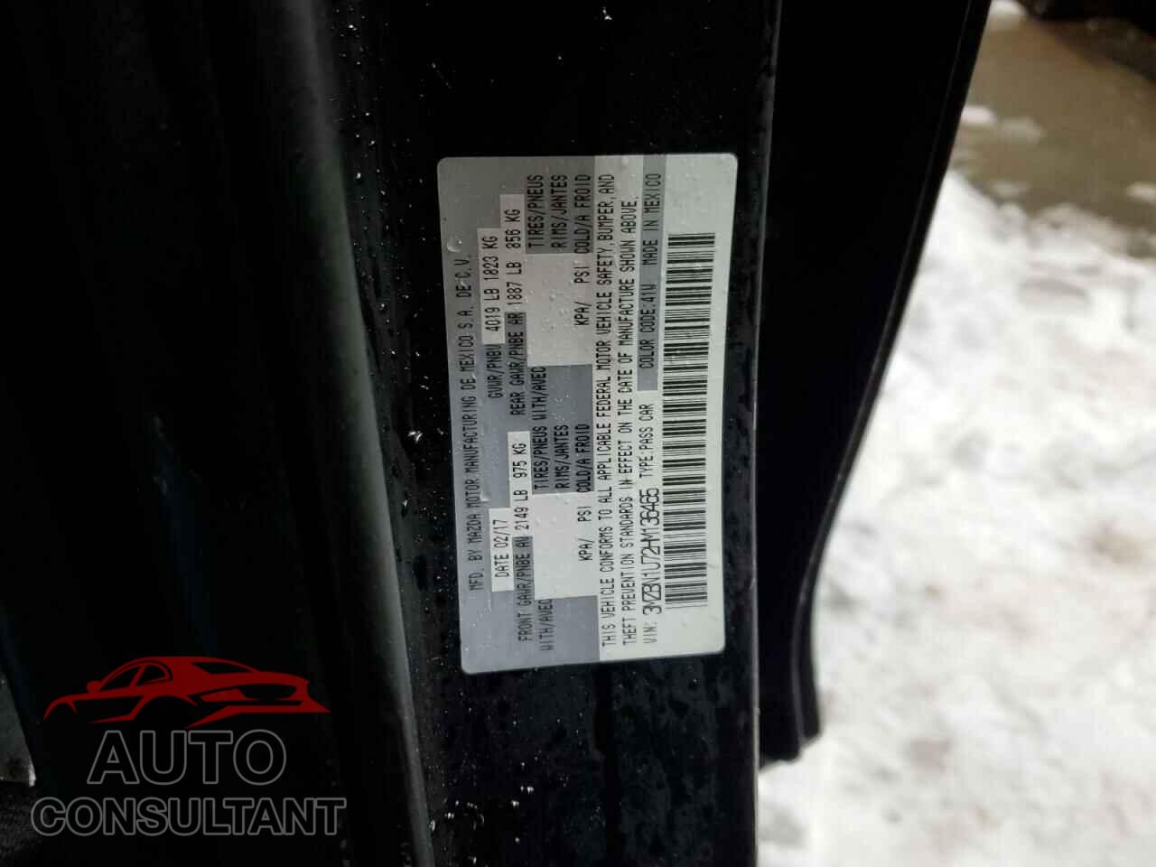 MAZDA 3 2017 - 3MZBN1U72HM136465