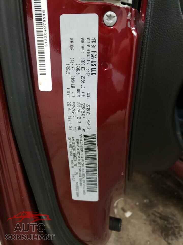 DODGE CARAVAN 2017 - 2C4RDGCG1HR848838