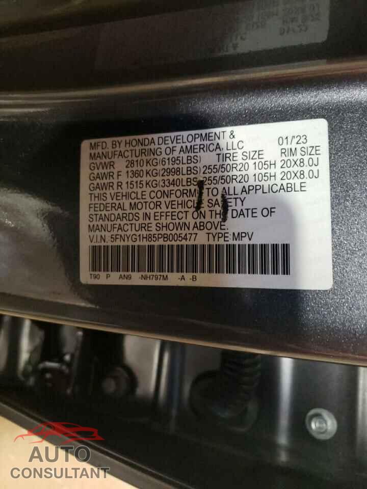 HONDA PILOT 2023 - 5FNYG1H85PB005477