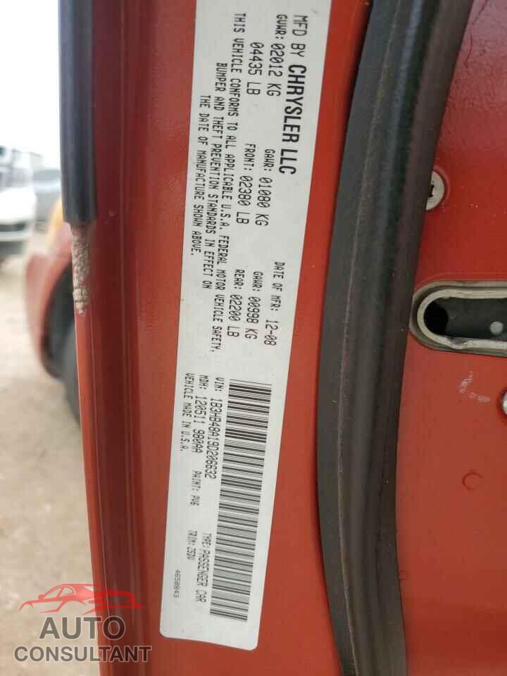 DODGE CALIBER 2009 - 1B3HB48A19D206632