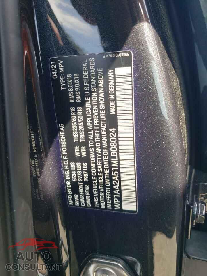 PORSCHE MACAN 2021 - WP1AA2A51MLB08024