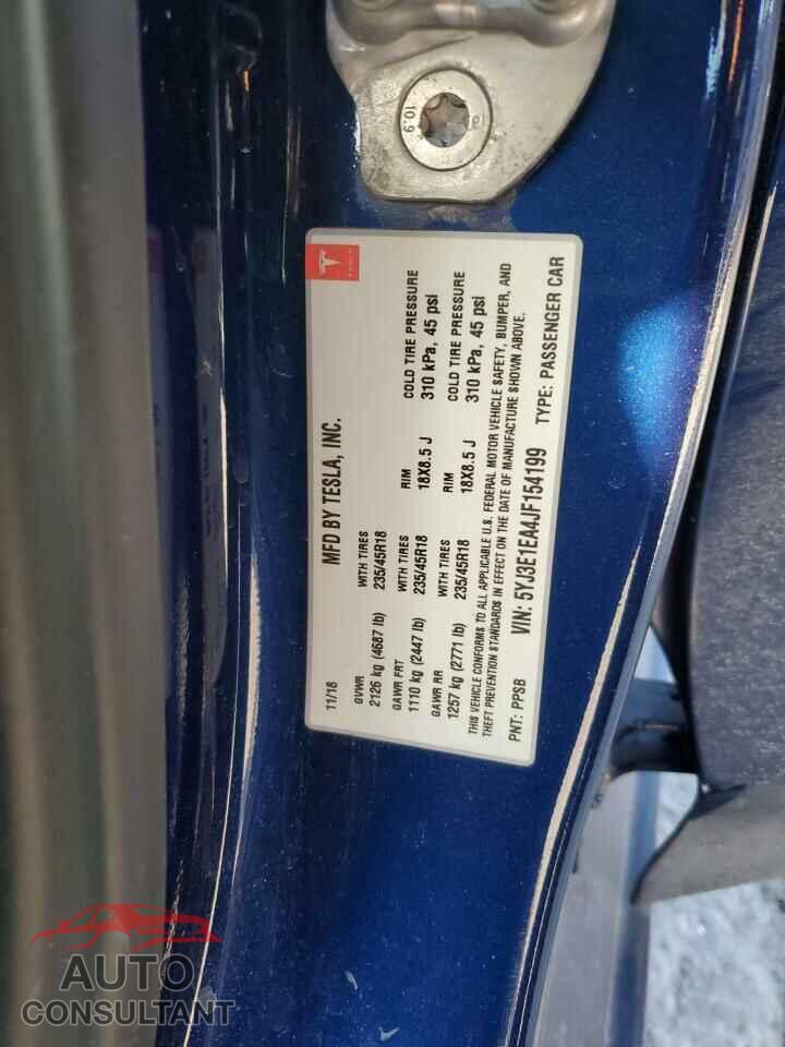 TESLA MODEL 3 2018 - 5YJ3E1EA4JF154199
