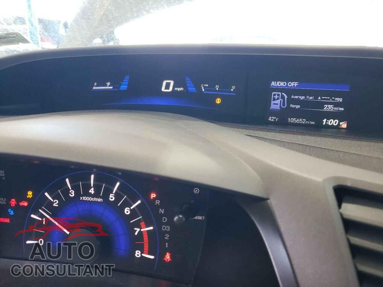 HONDA CIVIC 2012 - 19XFB2F89CE046807