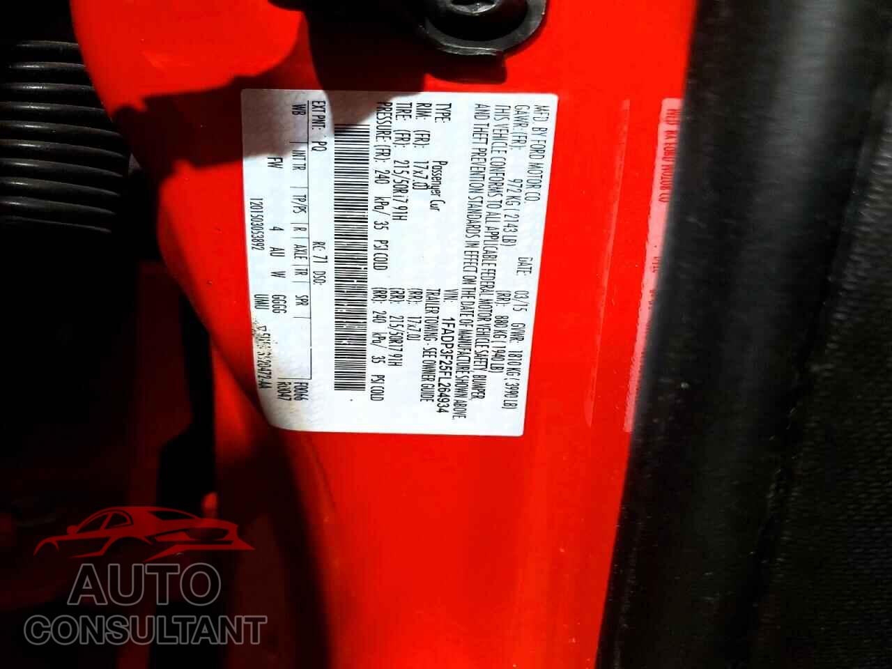 FORD FOCUS 2015 - 1FADP3F25FL264934