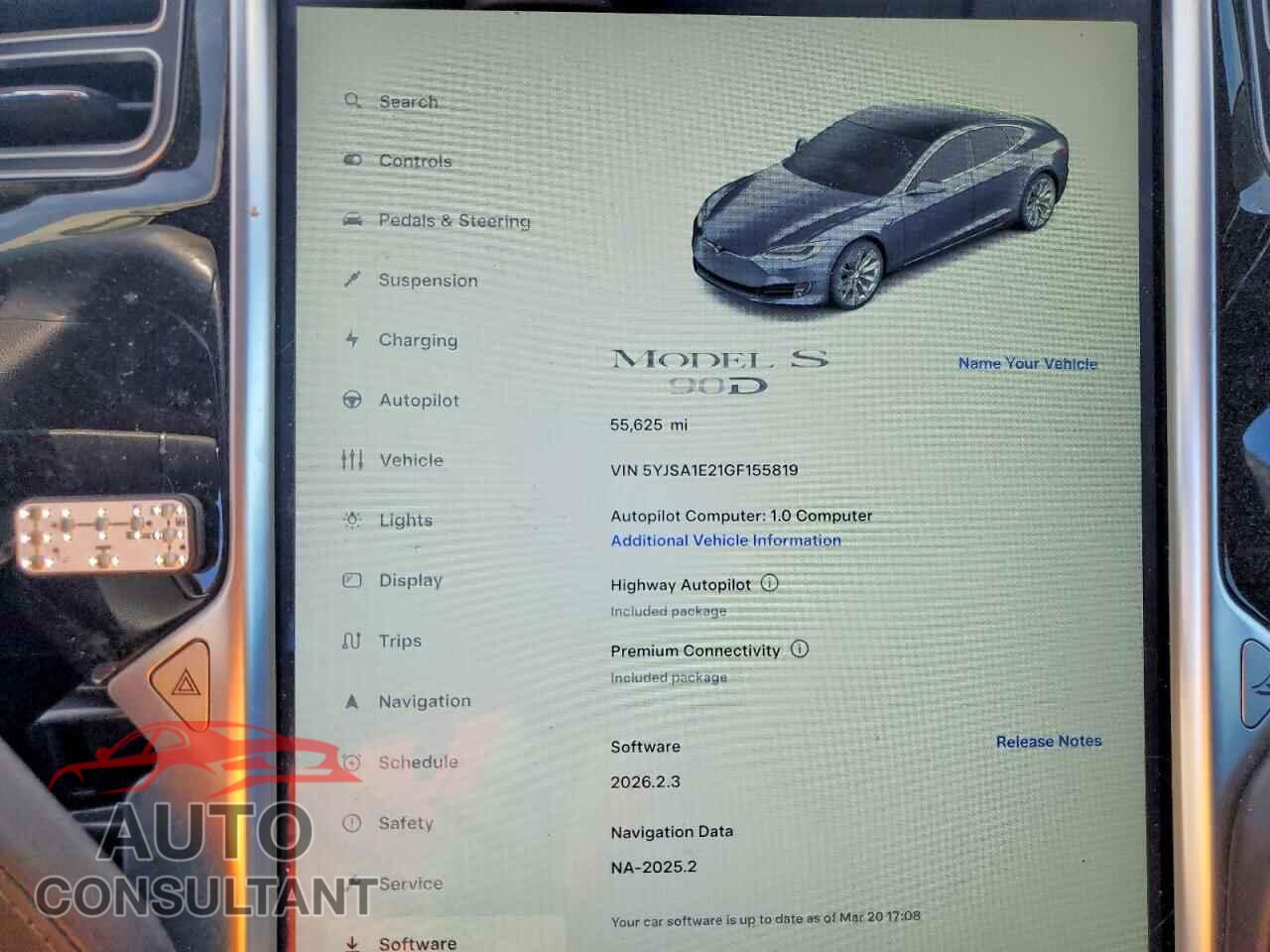 TESLA MODEL S 2016 - 5YJSA1E21GF155819