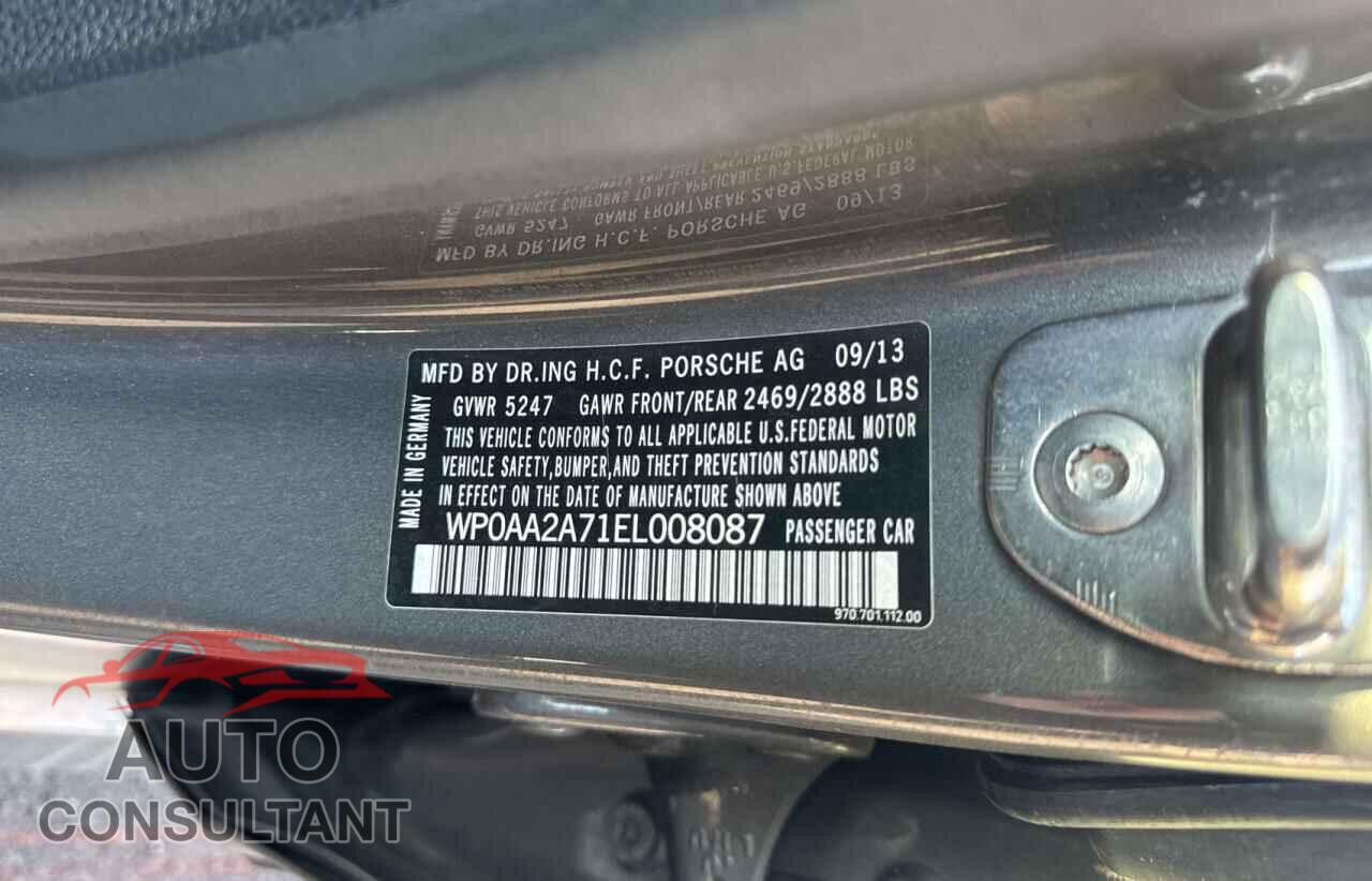 PORSCHE PANAMERA 2014 - WP0AA2A71EL008087