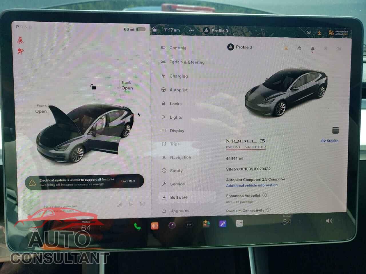 TESLA MODEL 3 2018 - 5YJ3E1EB2JF079432