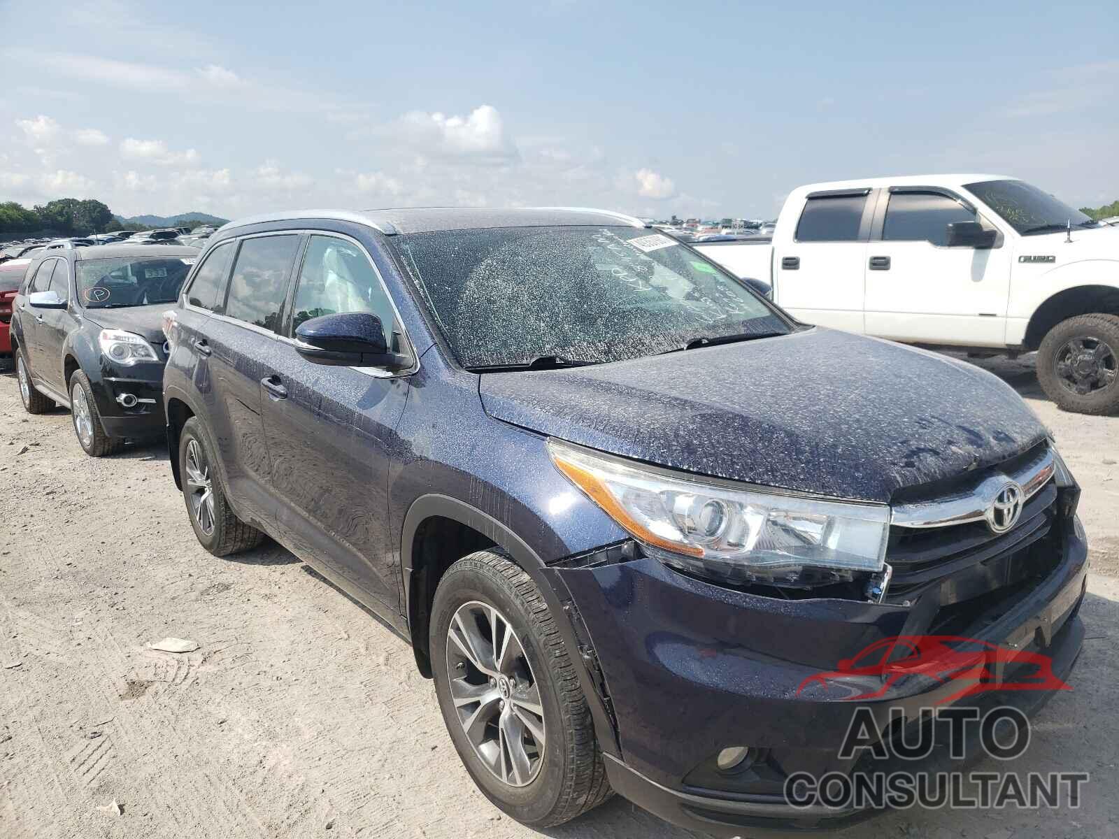 TOYOTA HIGHLANDER 2016 - 5TDJKRFH3GS346616